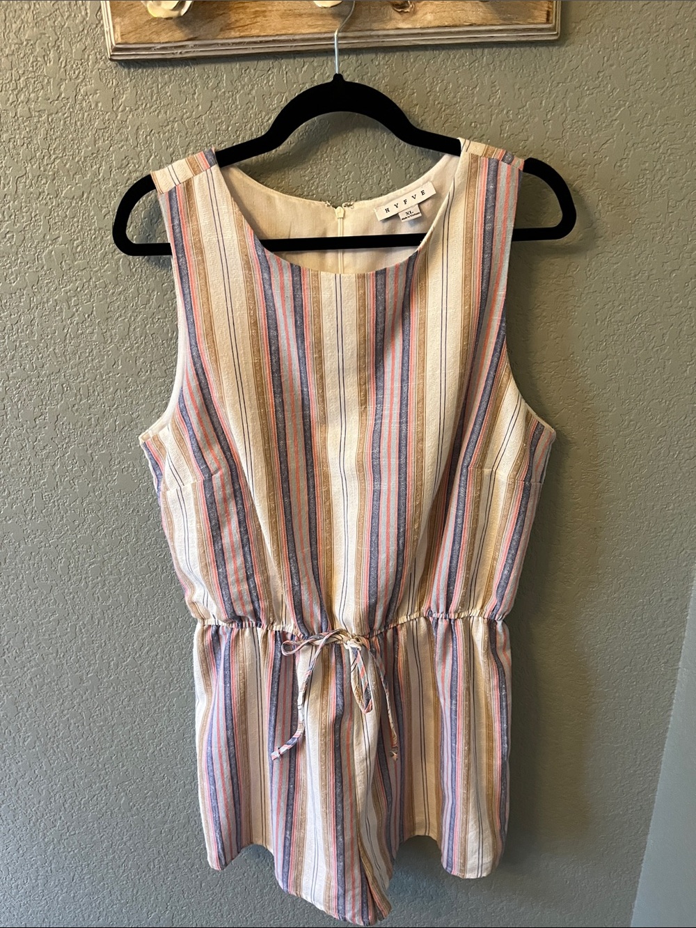 HYFVE Multicolor Striped Sleeveless Romper - Cream, Pink, Blue